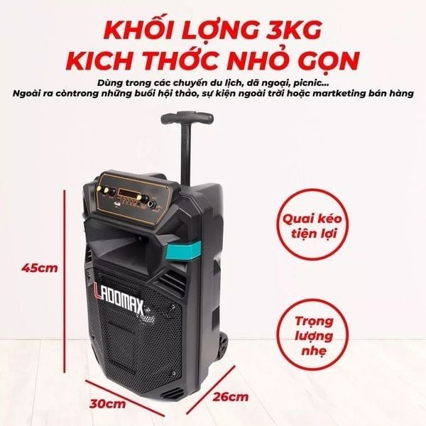 Loa kéo karaoke Ladomax 805