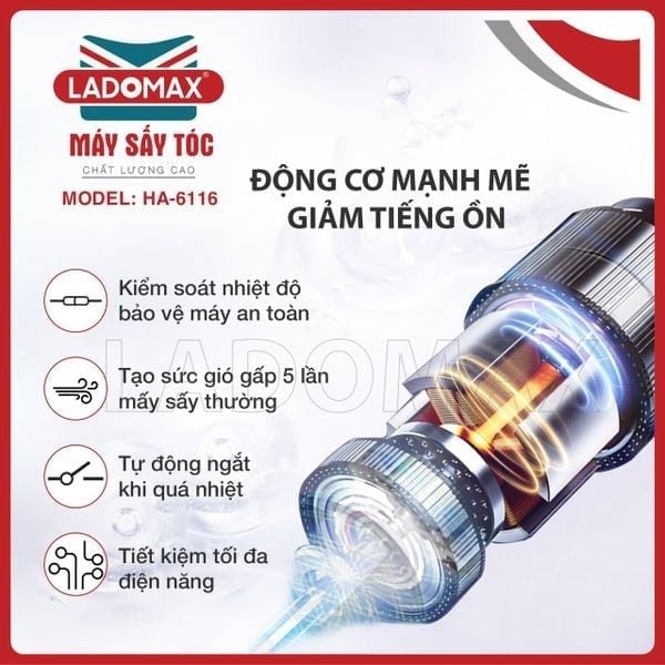 Máy sấy tóc Ladomax HA-6116