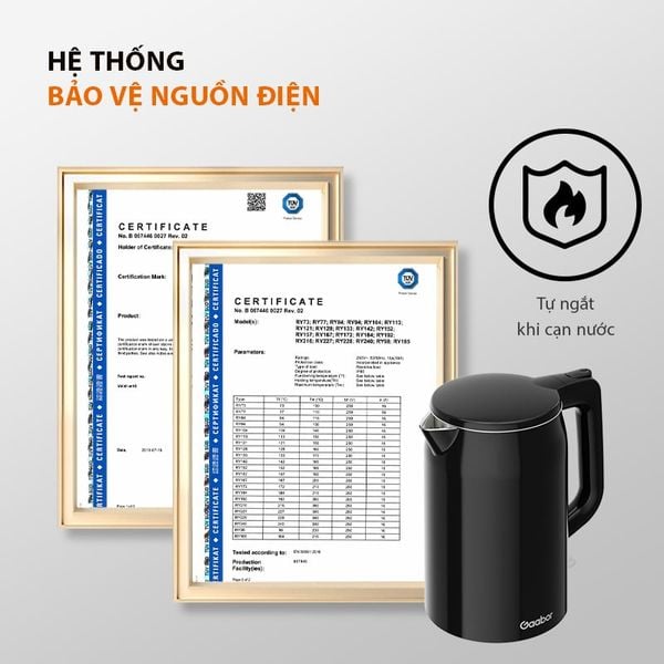 Bình đun siêu tốc Gaabor EK-20M01A