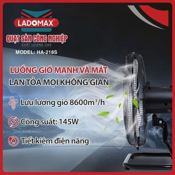 Quạt sàn cao cấp Ladomax HA-218S