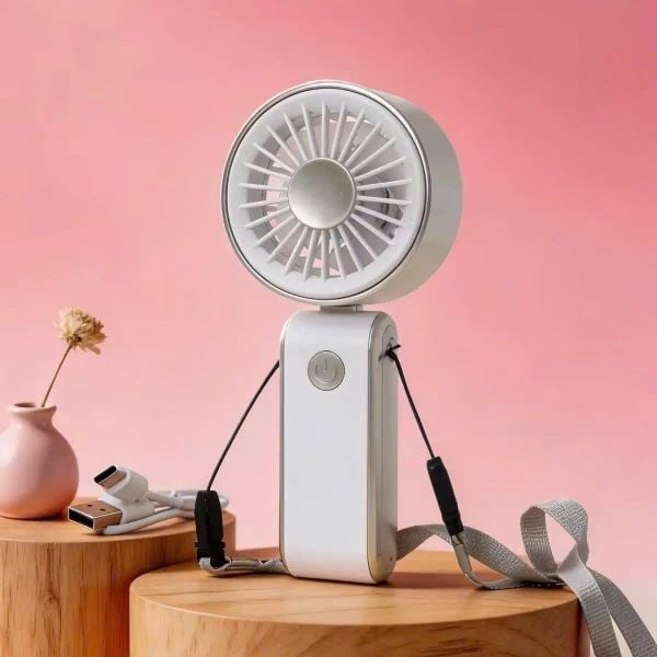 Quạt mini dùng pin sạc YM88265 - có dây đeo