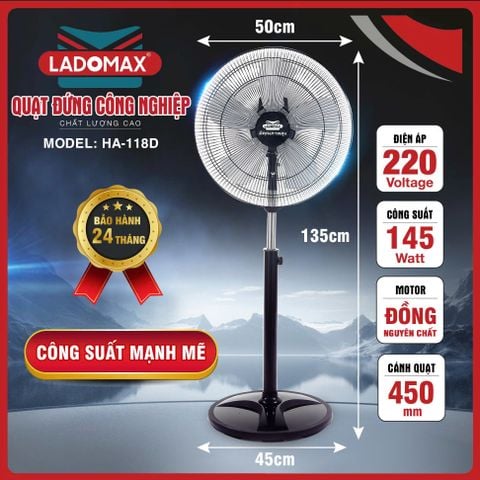 Quạt đứng công nghiệp Ladomax HA‑118D
