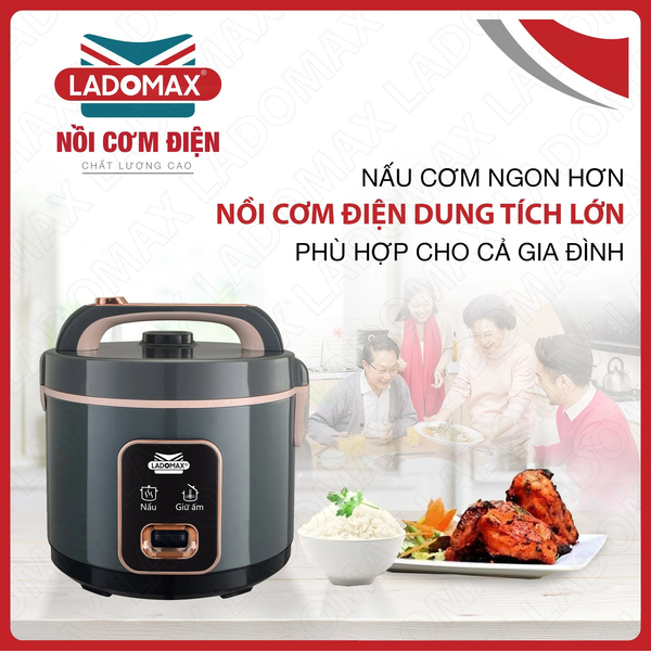 Nồi cơm điện nắp gài Ladomax nhiều dung tích