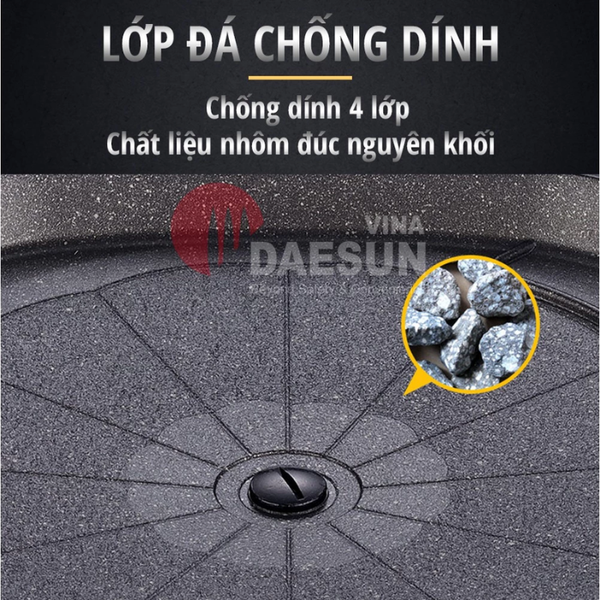 Chảo Nướng Chống Dính, Không Khói Maxsun (Tròn)