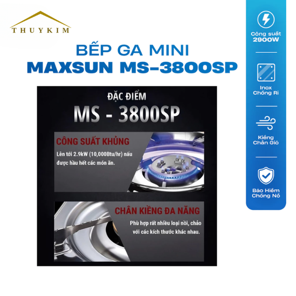 Bếp Gas Mini Maxsun MS-3800SP