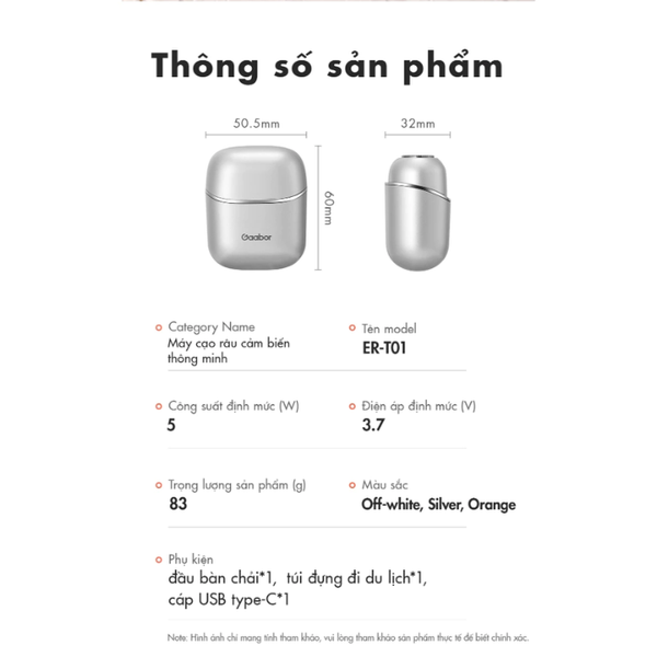 Máy Cạo Râu Mini Gaabor ER-T01