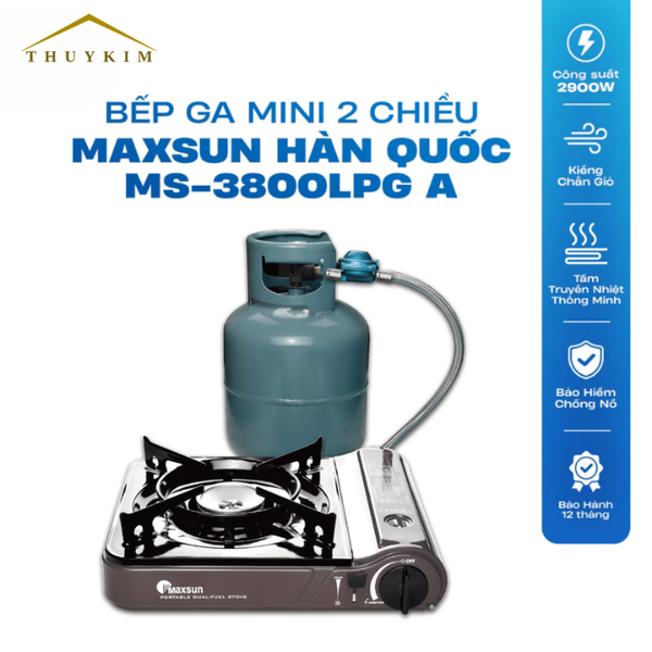 Bếp Gas Mini Hai Chiều Maxsun MS-3800LPG A
