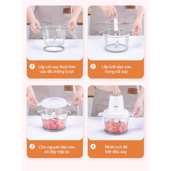 Máy xay thịt Aqua GGS201R