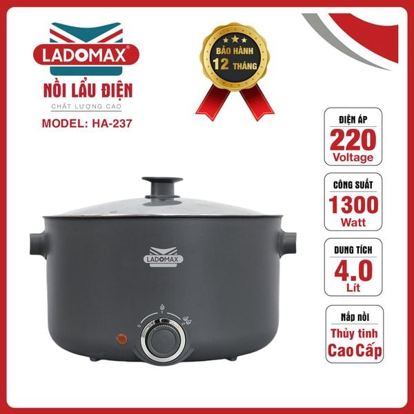 Nồi lẩu điện lòng liền Ladomax HA-237