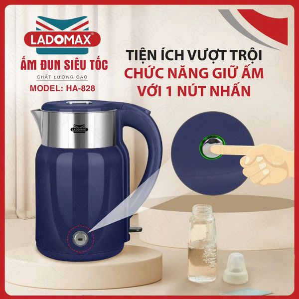 Ấm siêu tốc cao cấp 2.3 LítLADOMAX HA-828 1500W