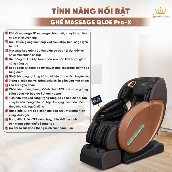 Ghế massage Queen Crown QL05 Pro-X