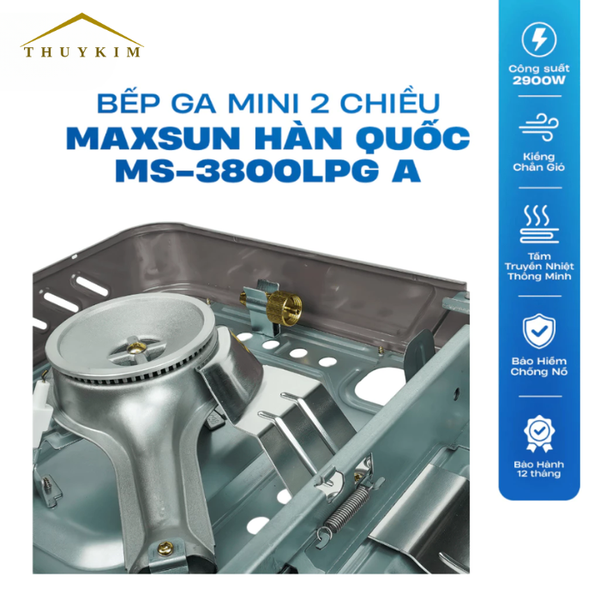 Bếp Gas Mini Hai Chiều Maxsun MS-3800LPG A