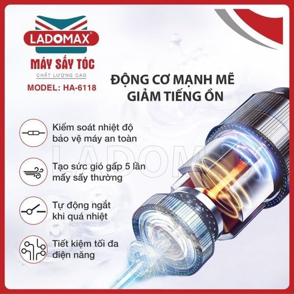 Máy sấy tóc Ladomax HA-6118