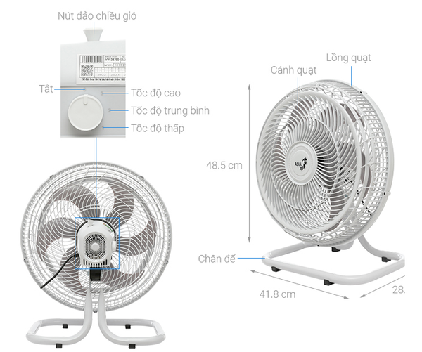 Quạt sàn Asia TURBO PLUS VY636792