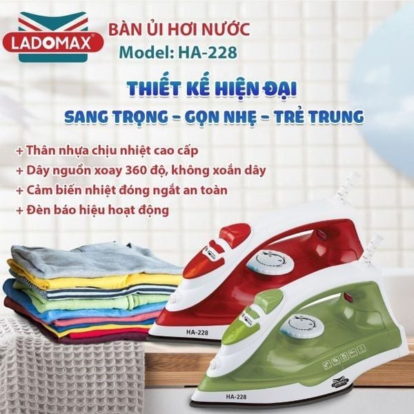 Bàn ủi hơi nước LADOMAX HA-228