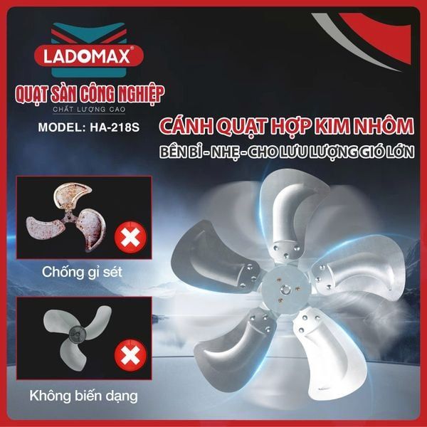 Quạt sàn cao cấp Ladomax HA-218S