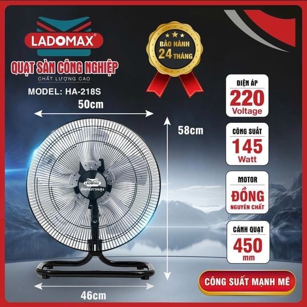 Quạt sàn cao cấp Ladomax HA-218S