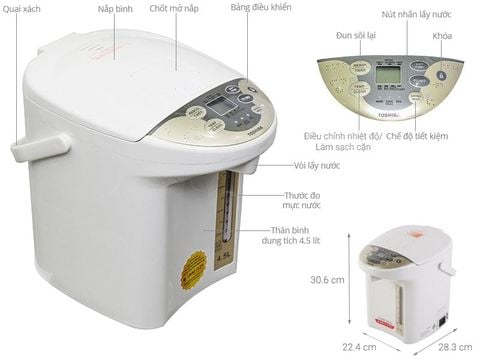 Bình Thủy Điện Toshiba PLK-45SF(WT)VN