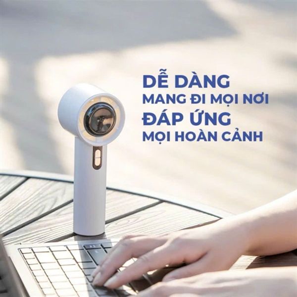 Quạt cầm tay 100 cấp độ gió có dây móc