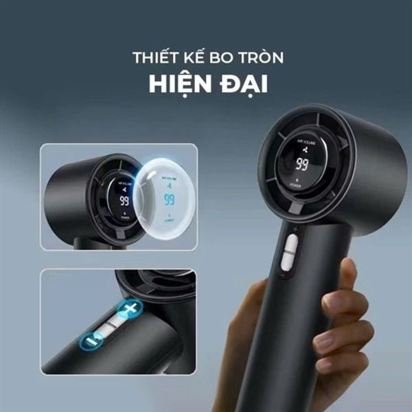 Quạt cầm tay 100 cấp độ gió có dây móc