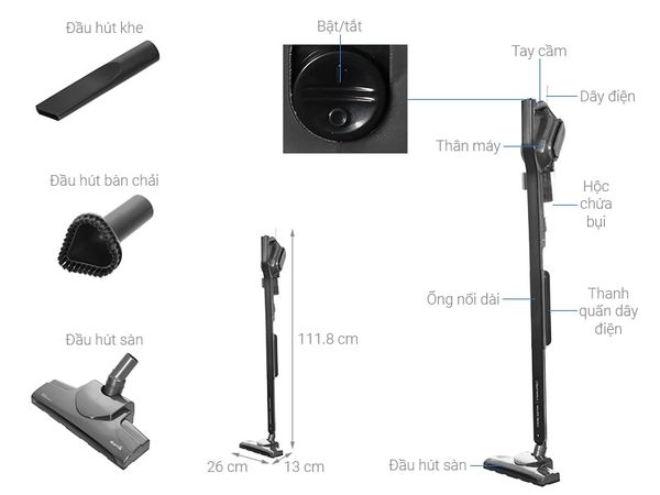Máy hút bụi DEERMA DX700S