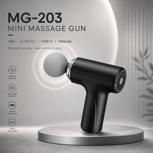 Máy massage cầm tay mini MG-203 24W 6 cấp độ