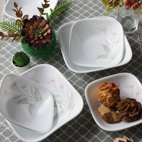 SET 6 Cái – Tô chén dĩa thủy tinh CORELLE LilyVille (6-LV) 6-LV
