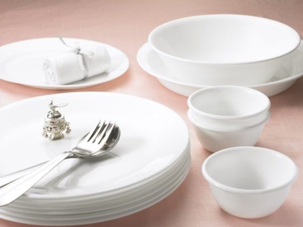 Bộ 10 Dĩa trung thủy tinh Corelle 108-N-LP, hoa văn Winter Frost White