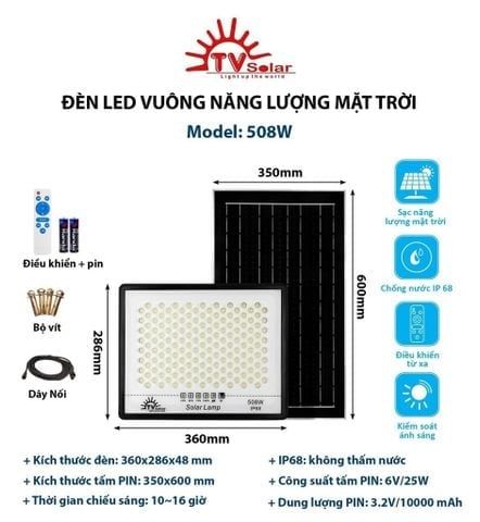 Đèn pha năng lượng mặt trời TV Solar 508W
