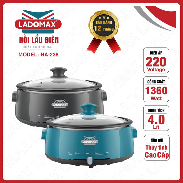 Nồi lẩu điện 4 lít Ladomax HA-238