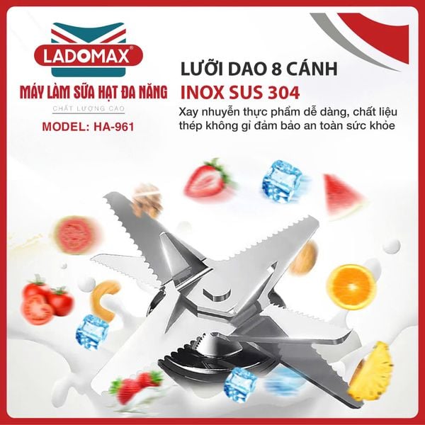 Máy làm sữa hạt đa năng Ladomax HA-961