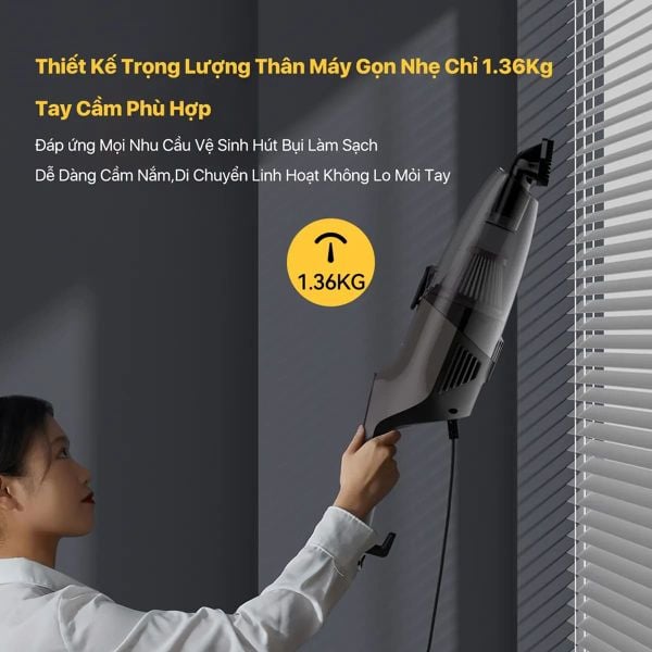 Máy hút bụi Deerma DX120C xám