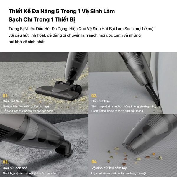 Máy hút bụi Deerma DX120C xám