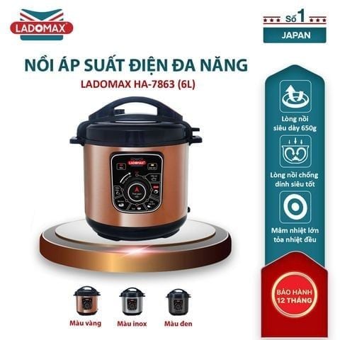 Nồi áp suất Ladomax HA-7863 6 Lít 1000W