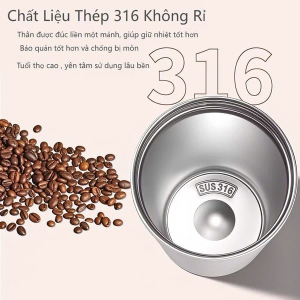 Ly giữ nhiệt Inox SUS316 - Dung tích 500ml