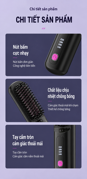 Lược duỗi tóc PLQH-20