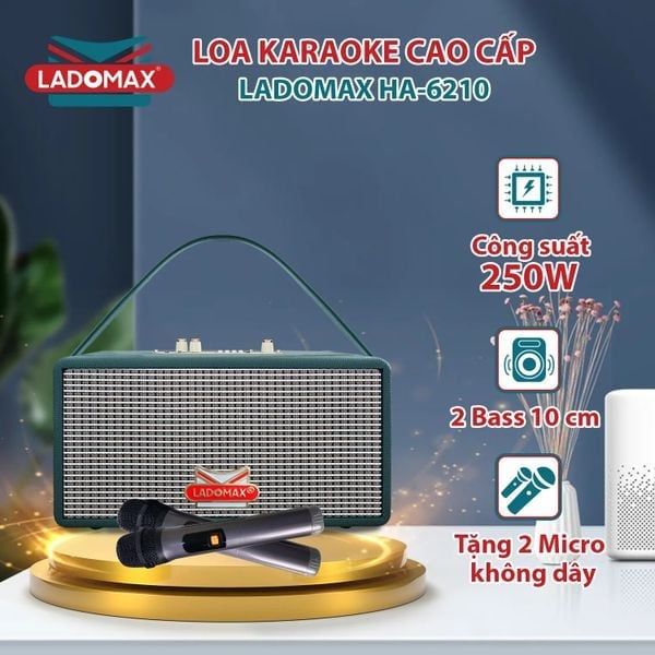 Loa Karaoke xách tay Cao Cấp Ladomax HA-6210