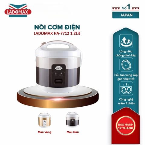 Nồi cơm điện nắp gài 1.2 Lít Ladomax HA-7712