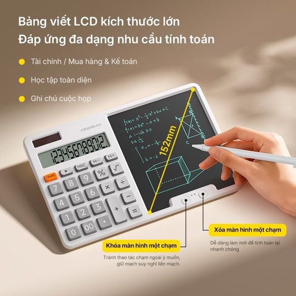 Máy tính kèm bảng viết Deerma JX01 đen NEW