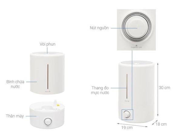 Máy tạo độ ẩm DEERMA F628