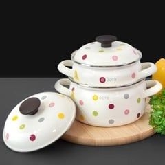 Nồi quánh thép tráng men Nhật Fujihoro EDVC-16S 16cm 1.8 lít