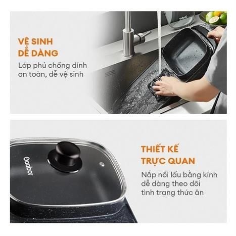 Nồi lẩu điện Gaabor EH-M01A 1.7 lít