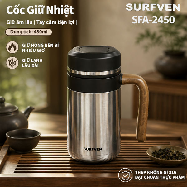 Cốc giữ nhiệt SURFVEN SFA-2450 480ml