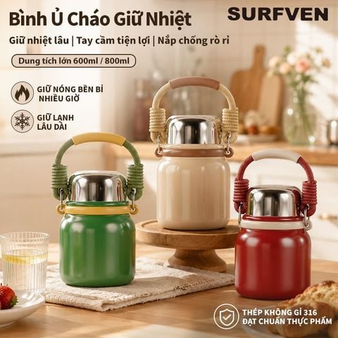 Bình ủ cháo giữ nhiệt SURFVEN SFM-2560 600ML