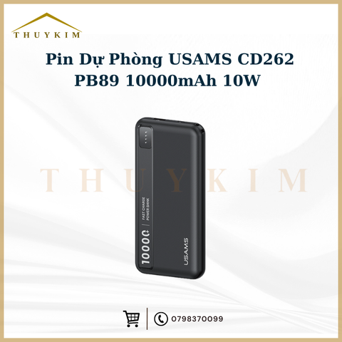 Pin Dự Phòng USAMS CD262 PB89 10000mAh 10W