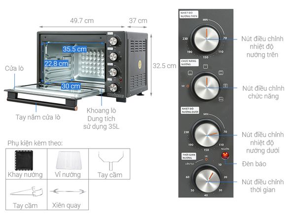 Lò nướng Toshiba TL-MC35Z 35 lít