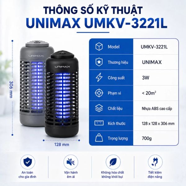 Đèn diệt côn trùng UMKV-3221L
