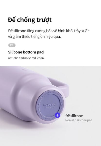 Ly Giữ Nhiệt LocknLock Balance Grip Tumbler LHC4397 900ml - Màu Tím