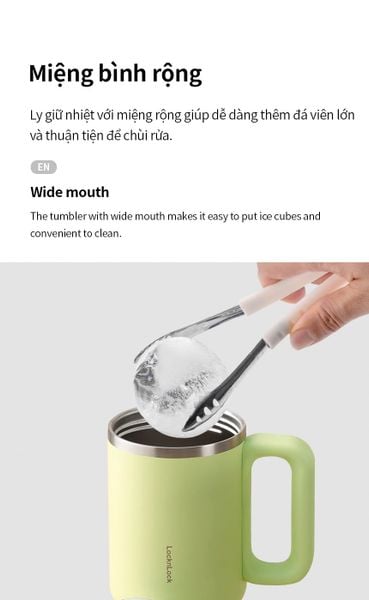 Ly Giữ Nhiệt LocknLock Balance Grip Tumbler LHC4397 900ml - Màu Tím