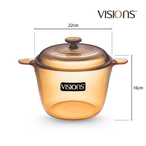 Nồi thủy tinh Visions thân cao 3.5L VS-3 1/2/CL1 (VS-3.5/CL1)